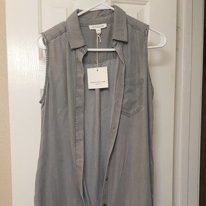 Gray beachlunchlounge Long Button Down Vest